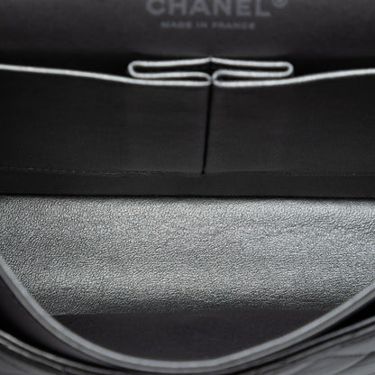 Second hand Chanel Classic Double Flap Medium Lambskin Leather Matelassè Shoulder Bag So Black - Tabita Bags