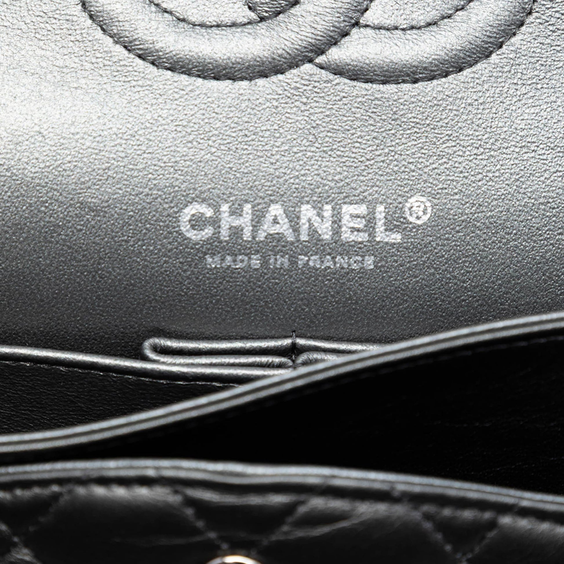 Second hand Chanel Classic Double Flap Medium Lambskin Leather Matelassè Shoulder Bag So Black - Tabita Bags