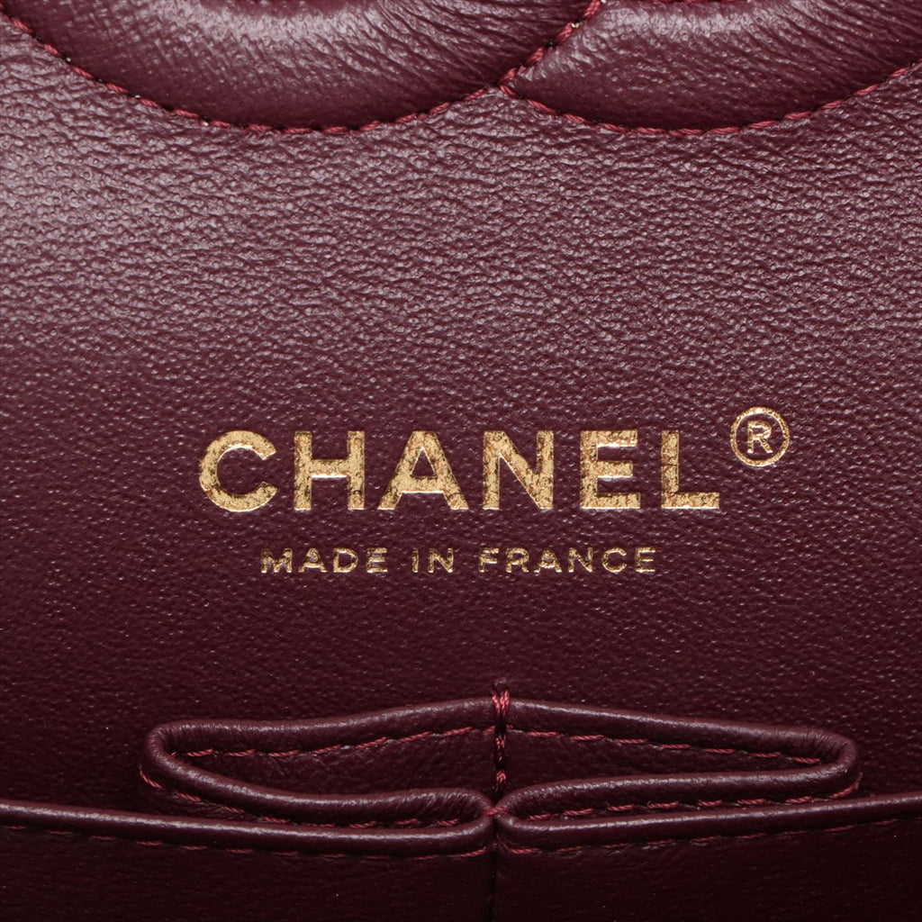 Second hand Chanel Classic Double Flap Medium Leather Matelassè Shoulder Bag Black - Tabita Bags