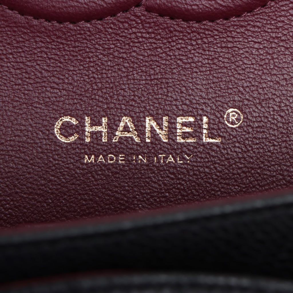 Second hand Chanel Classic Double Flap Medium Matelassè Caviar Leather Flap Shoulder Bag Black - Tabita Bags