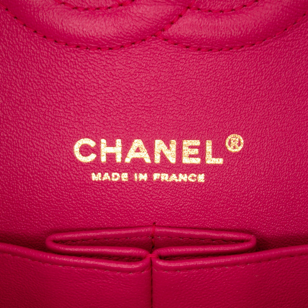 Second hand Chanel Classic Double Flap Medium Matelassè Caviar Leather Flap Shoulder Bag Pink - Tabita Bags