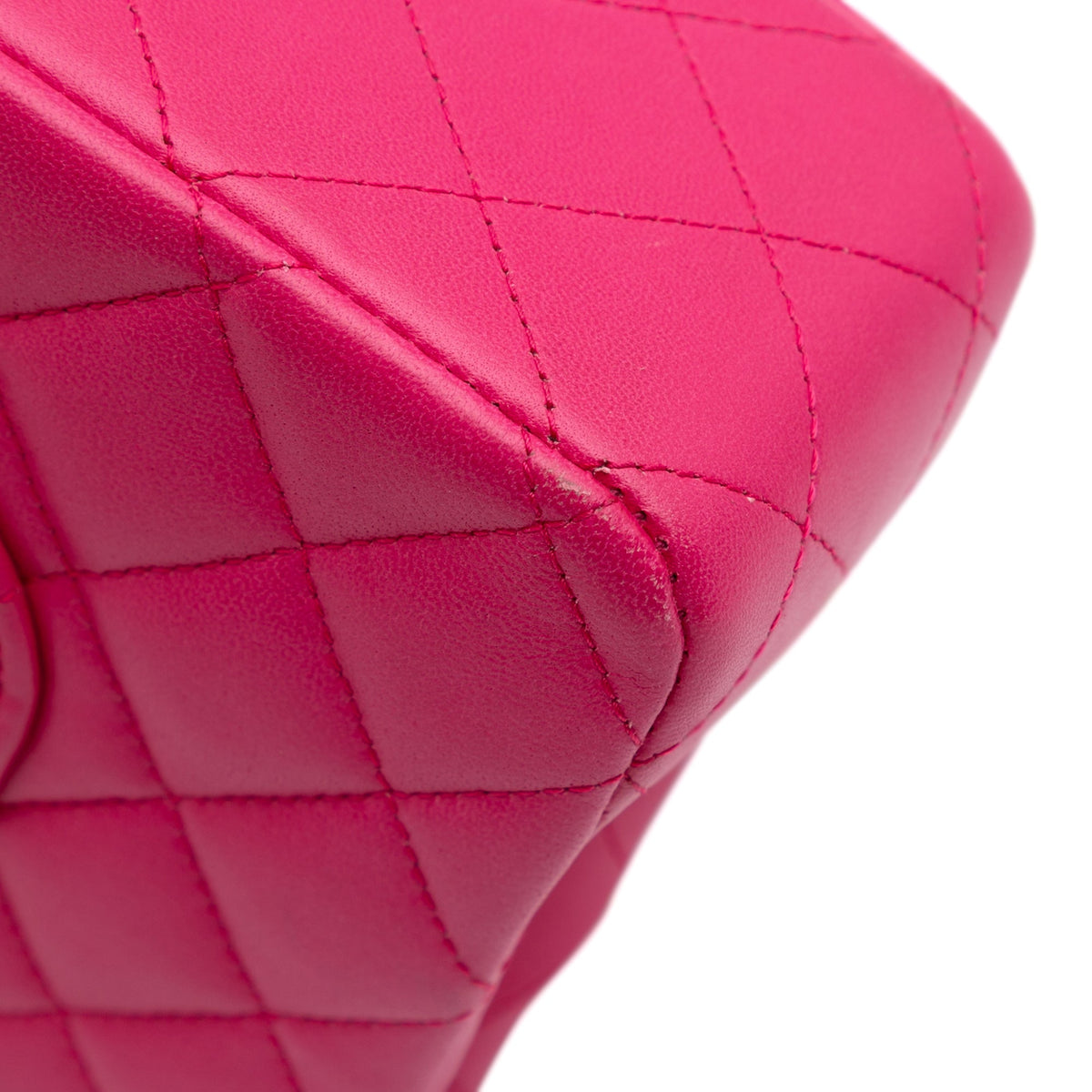 Second hand Chanel Classic Double Flap Medium Matelassè Caviar Leather Flap Shoulder Bag Pink - Tabita Bags