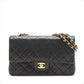 Second hand Chanel Classic Double Flap Medium Matelassè Lambskin Flap Bag Black - Tabita Bags