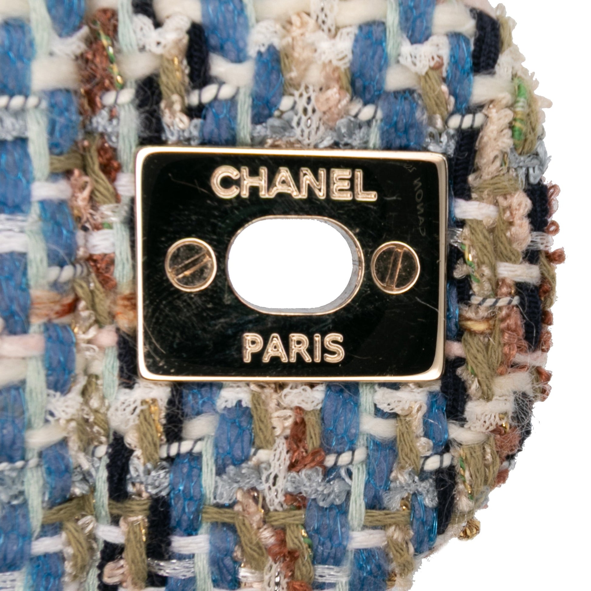 Second hand Chanel Classic Double Flap Medium Tweed Shoulder Bag Multicolor - Tabita Bags