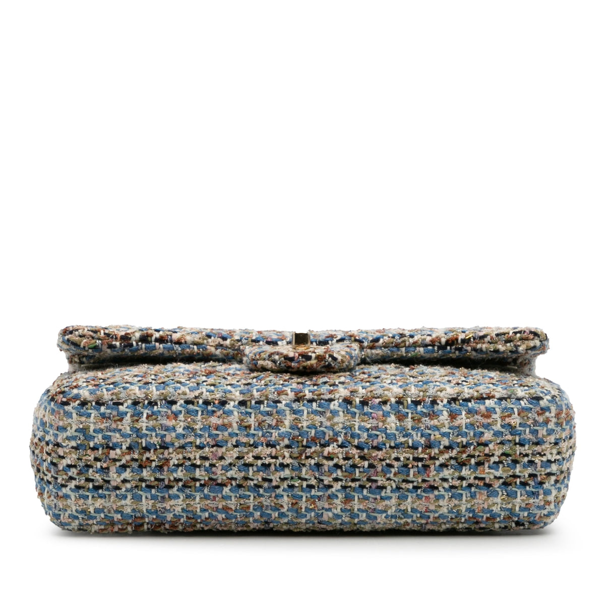 Second hand Chanel Classic Double Flap Medium Tweed Shoulder Bag Multicolor - Tabita Bags