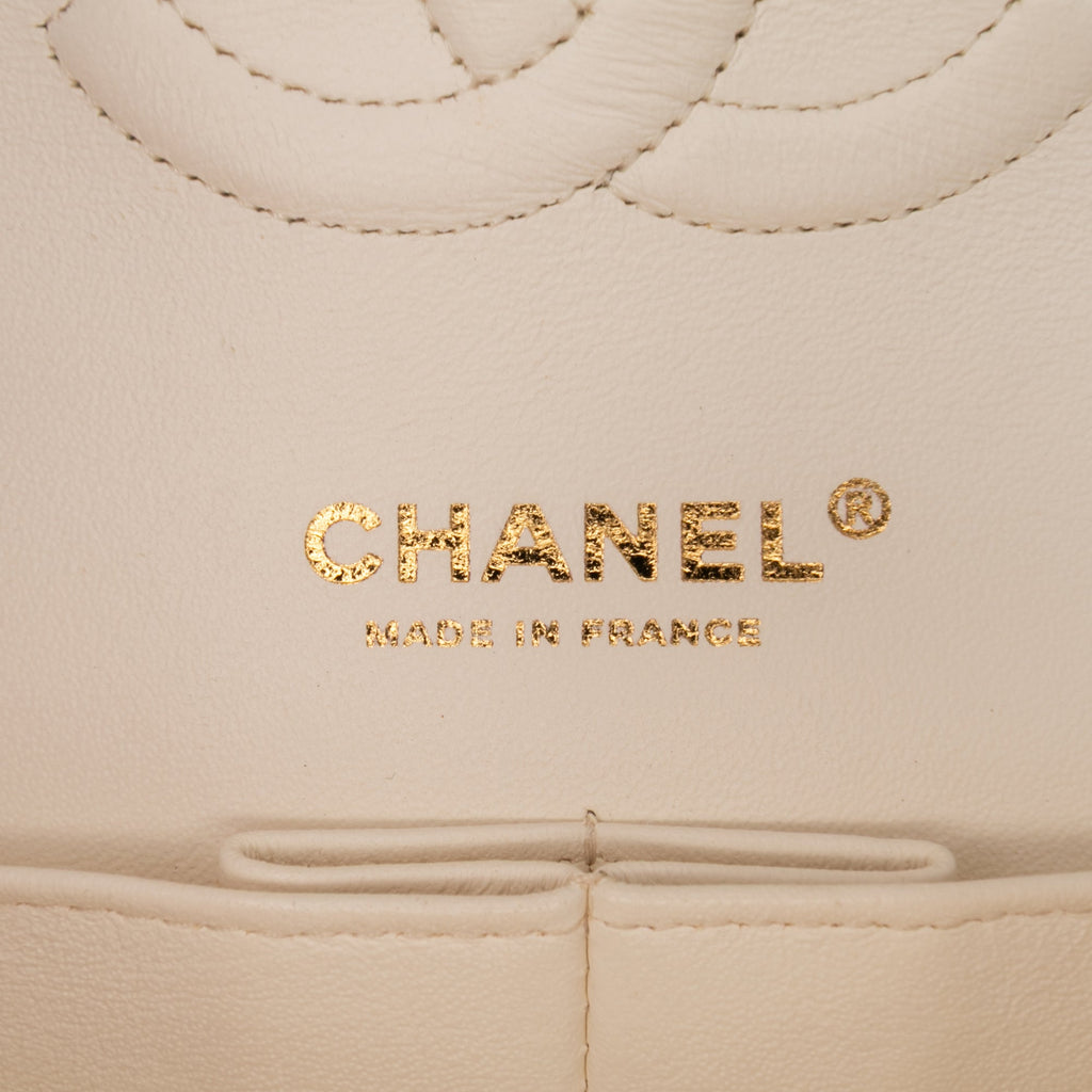 Second hand Chanel Classic Double Flap Medium Tweed Shoulder Bag Multicolor - Tabita Bags