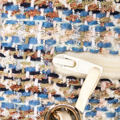 Second hand Chanel Classic Double Flap Medium Tweed Shoulder Bag Multicolor - Tabita Bags