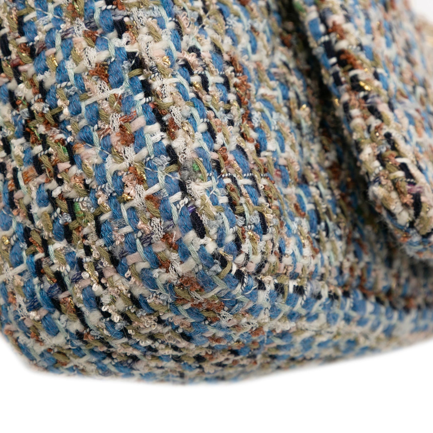 Second hand Chanel Classic Double Flap Medium Tweed Shoulder Bag Multicolor - Tabita Bags