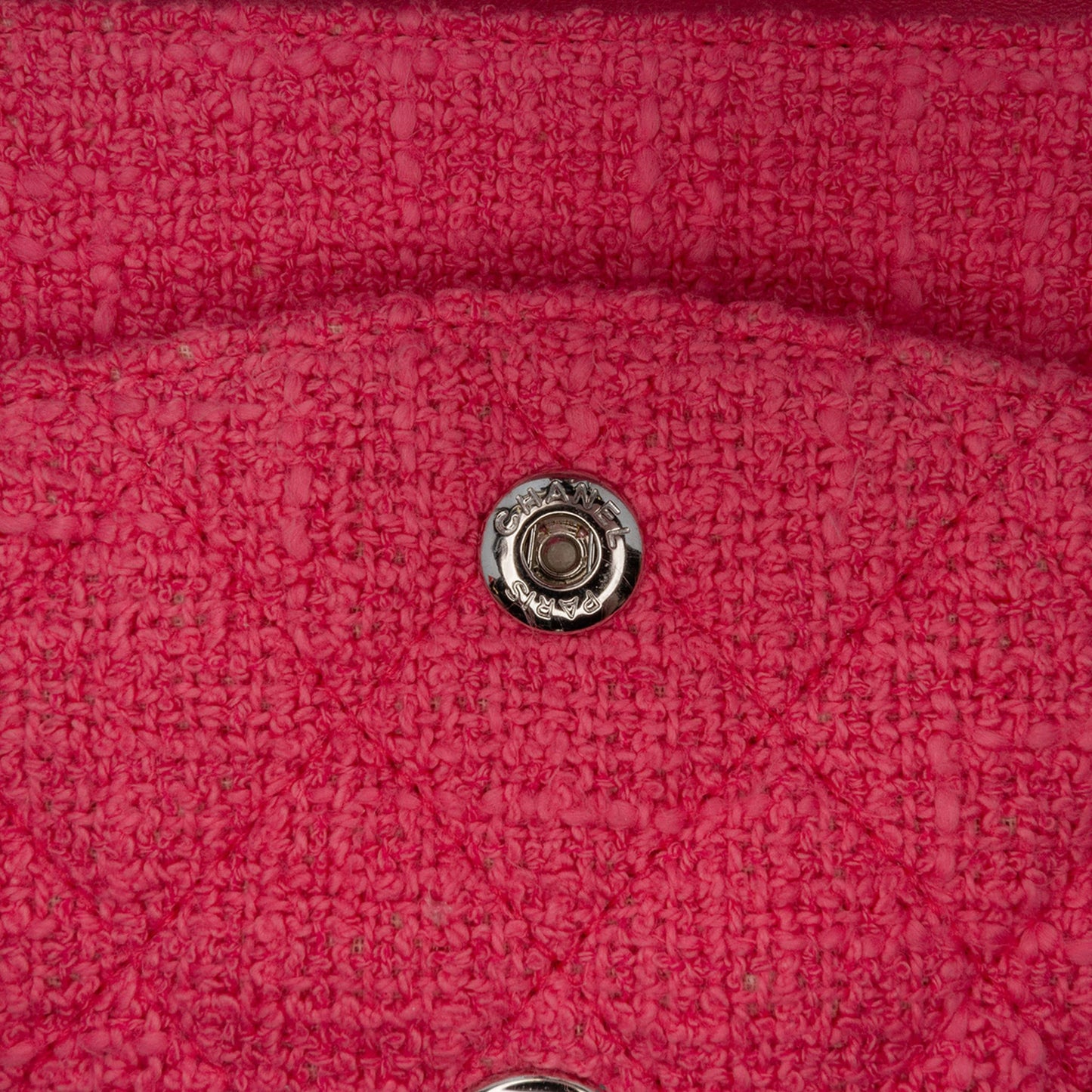 Second hand Chanel Classic Double Flap Medium Tweed Shoulder Bag Pink - Tabita Bags