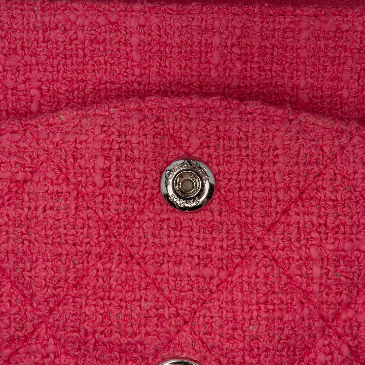 Second hand Chanel Classic Double Flap Medium Tweed Shoulder Bag Pink - Tabita Bags