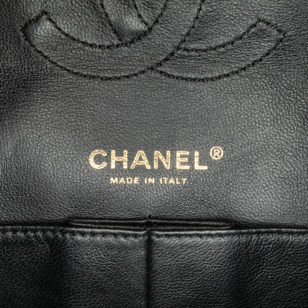 Second hand Chanel Classic Double Flap Medium Tweed Shoulder Bag Purple - Tabita Bags