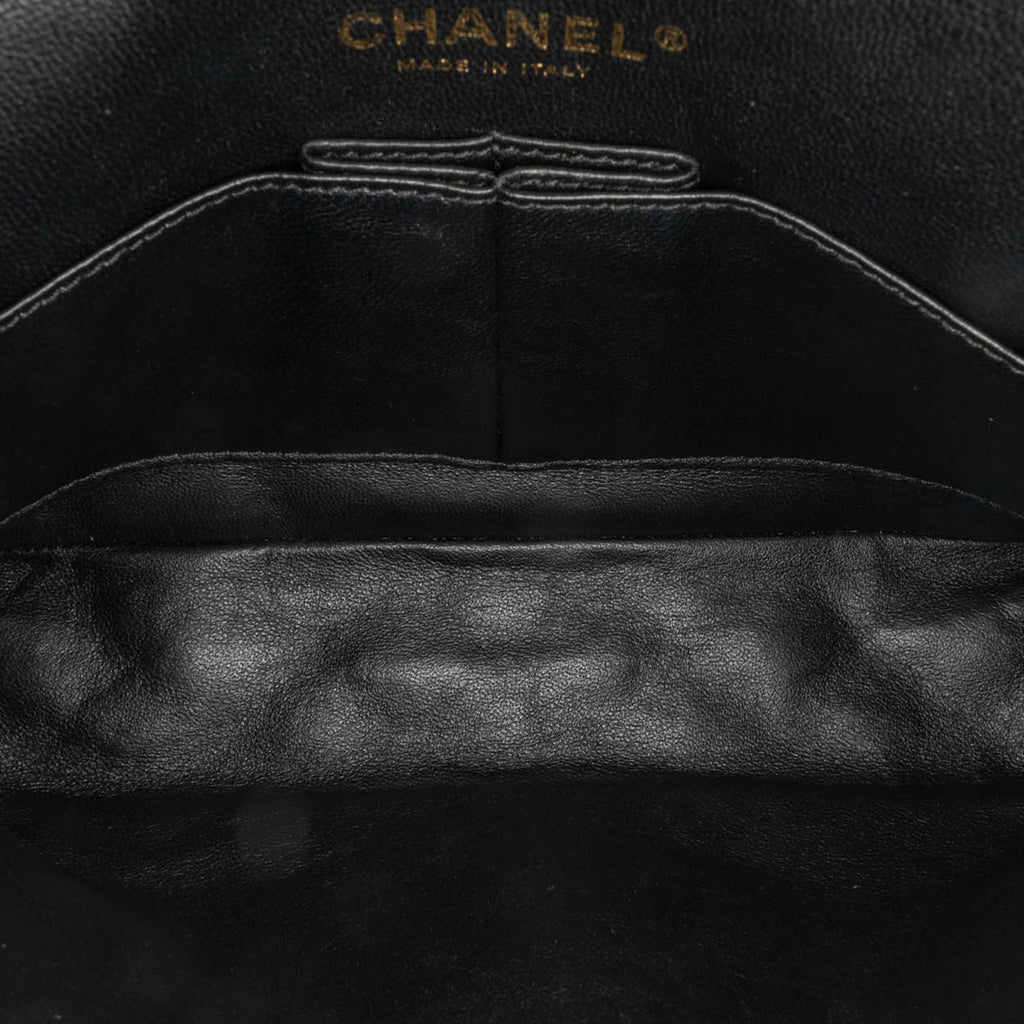 Second hand Chanel Classic Double Flap Medium Tweed Shoulder Bag Purple - Tabita Bags