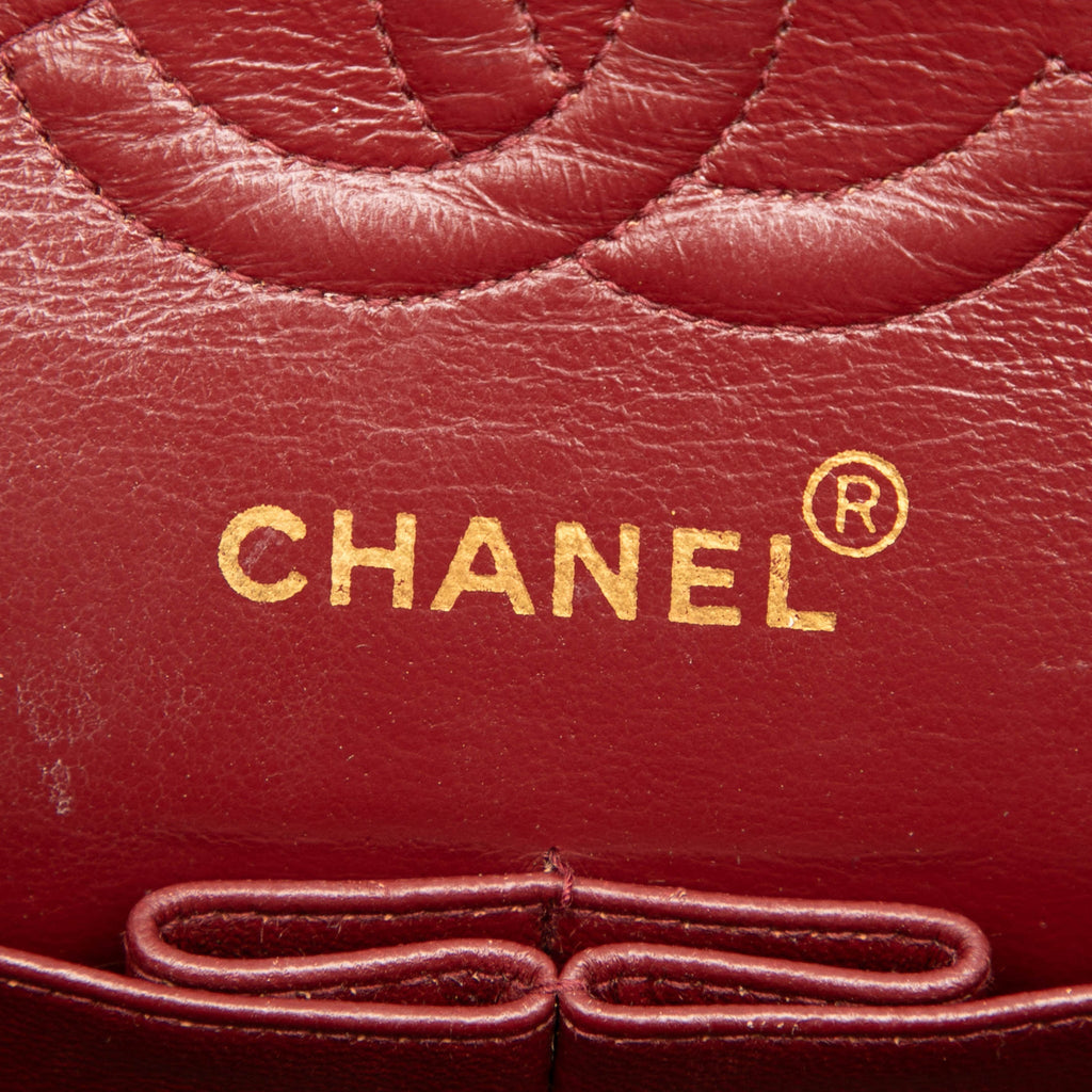 Second hand Chanel Classic Double Flap Small Lambskin Leather Matelassè Shoulder Bag Black - Tabita Bags