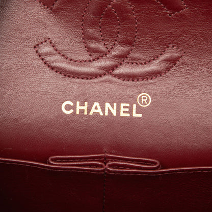 Second hand Chanel Classic Double Flap Small Lambskin Leather Matelassè Shoulder Bag Black - Tabita Bags