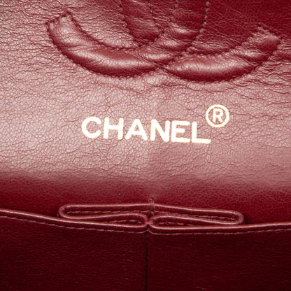 Second hand Chanel Classic Double Flap Small Lambskin Leather Matelassè Shoulder Bag Black - Tabita Bags