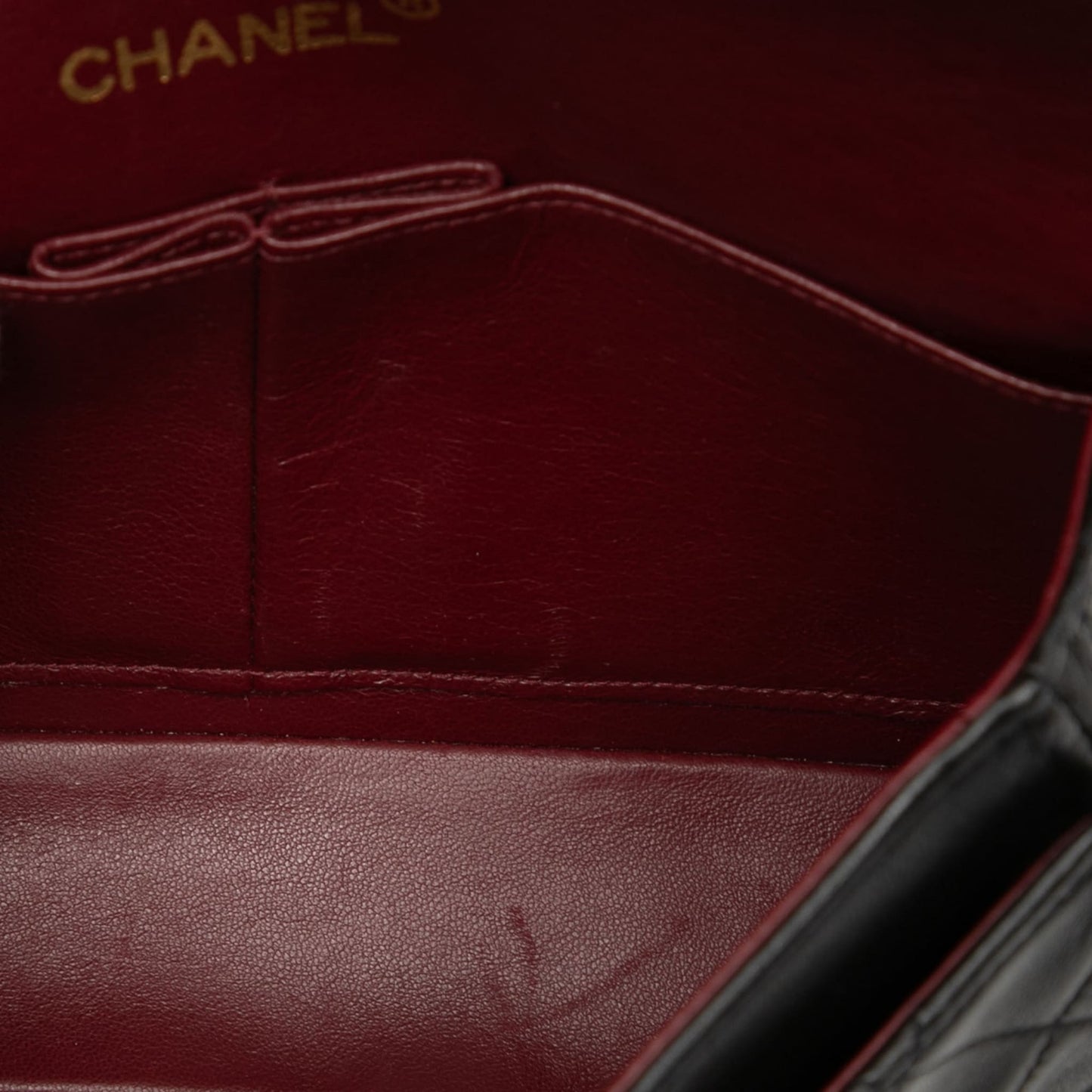 Second hand Chanel Classic Double Flap Small Lambskin Leather Matelassè Shoulder Bag Black - Tabita Bags