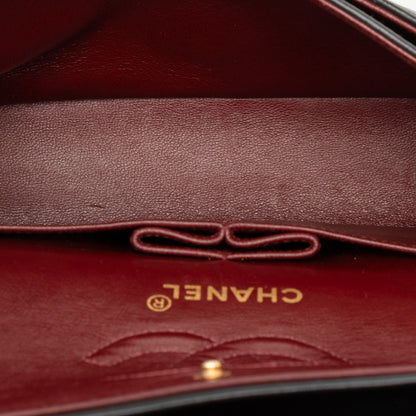 Second hand Chanel Classic Double Flap Small Lambskin Leather Matelassè Shoulder Bag Black - Tabita Bags