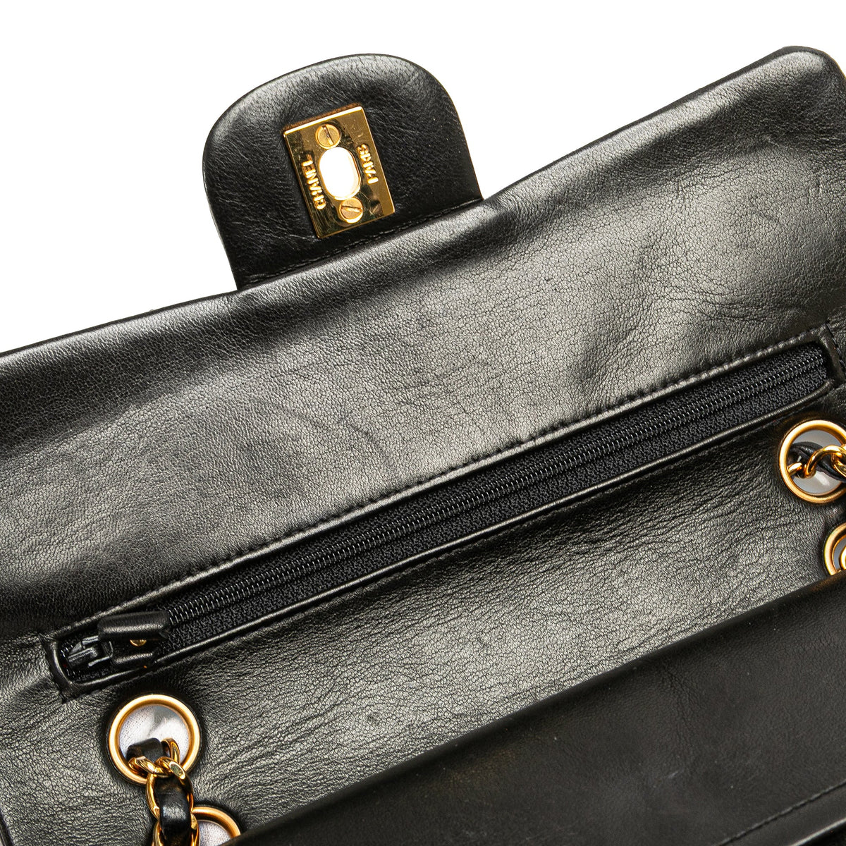 Second hand Chanel Classic Double Flap Small Matelassè Lambskin Flap Shoulder Bag Black - Tabita Bags