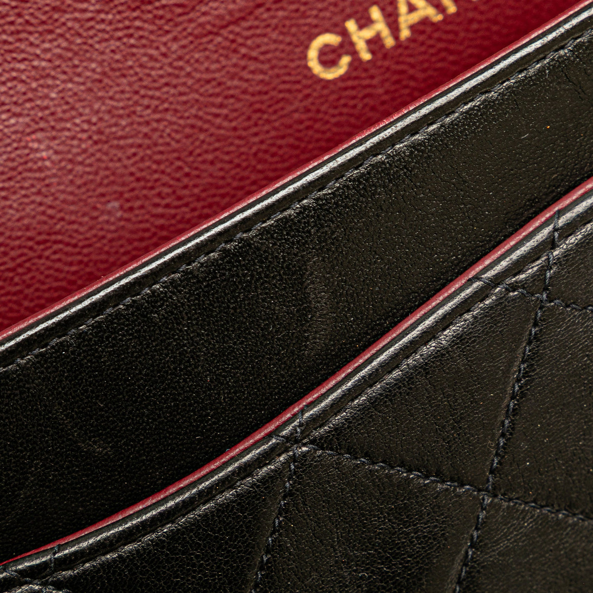Second hand Chanel Classic Double Flap Small Matelassè Lambskin Flap Shoulder Bag Black - Tabita Bags