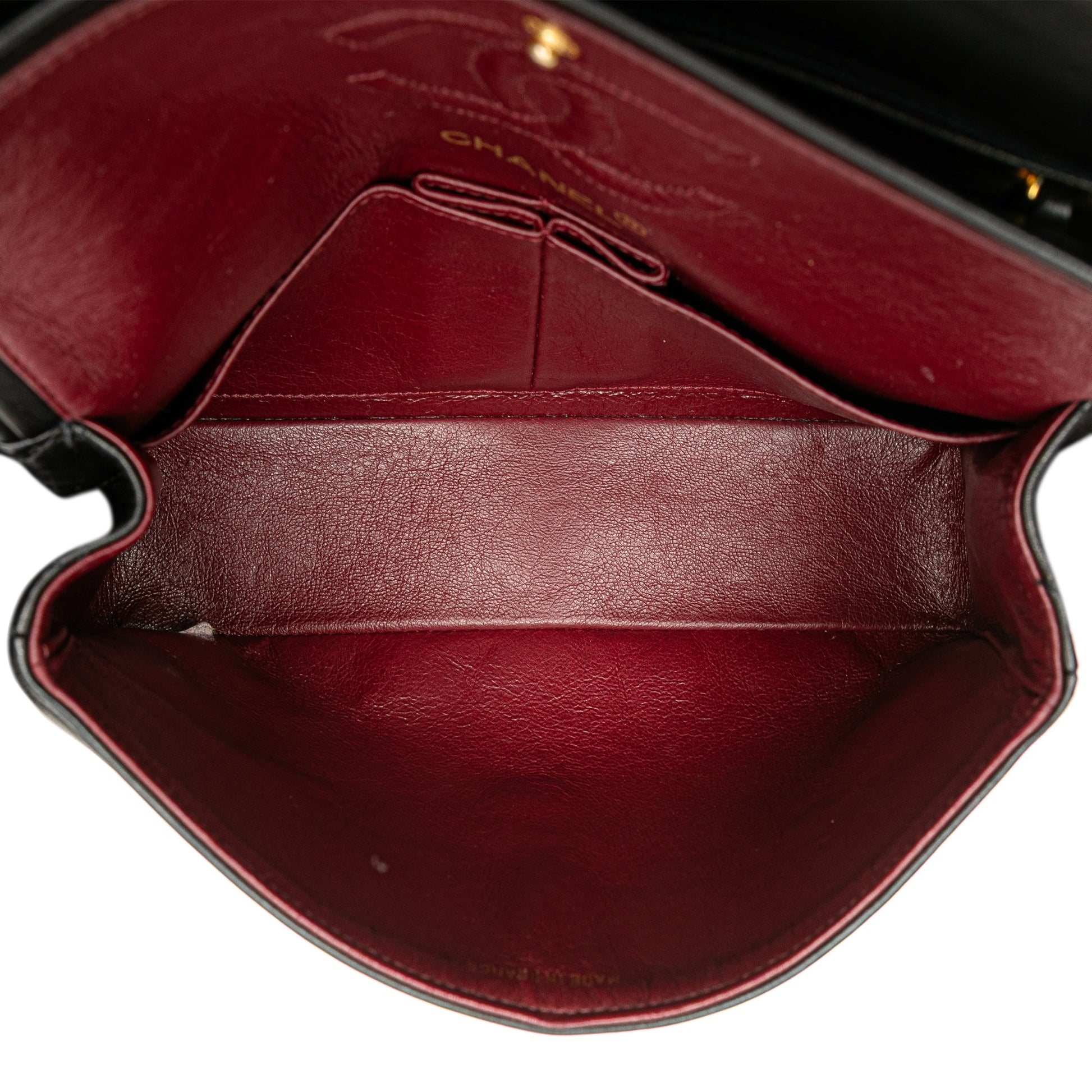 Second hand Chanel Classic Double Flap Small Matelassè Lambskin Flap Shoulder Bag Black - Tabita Bags