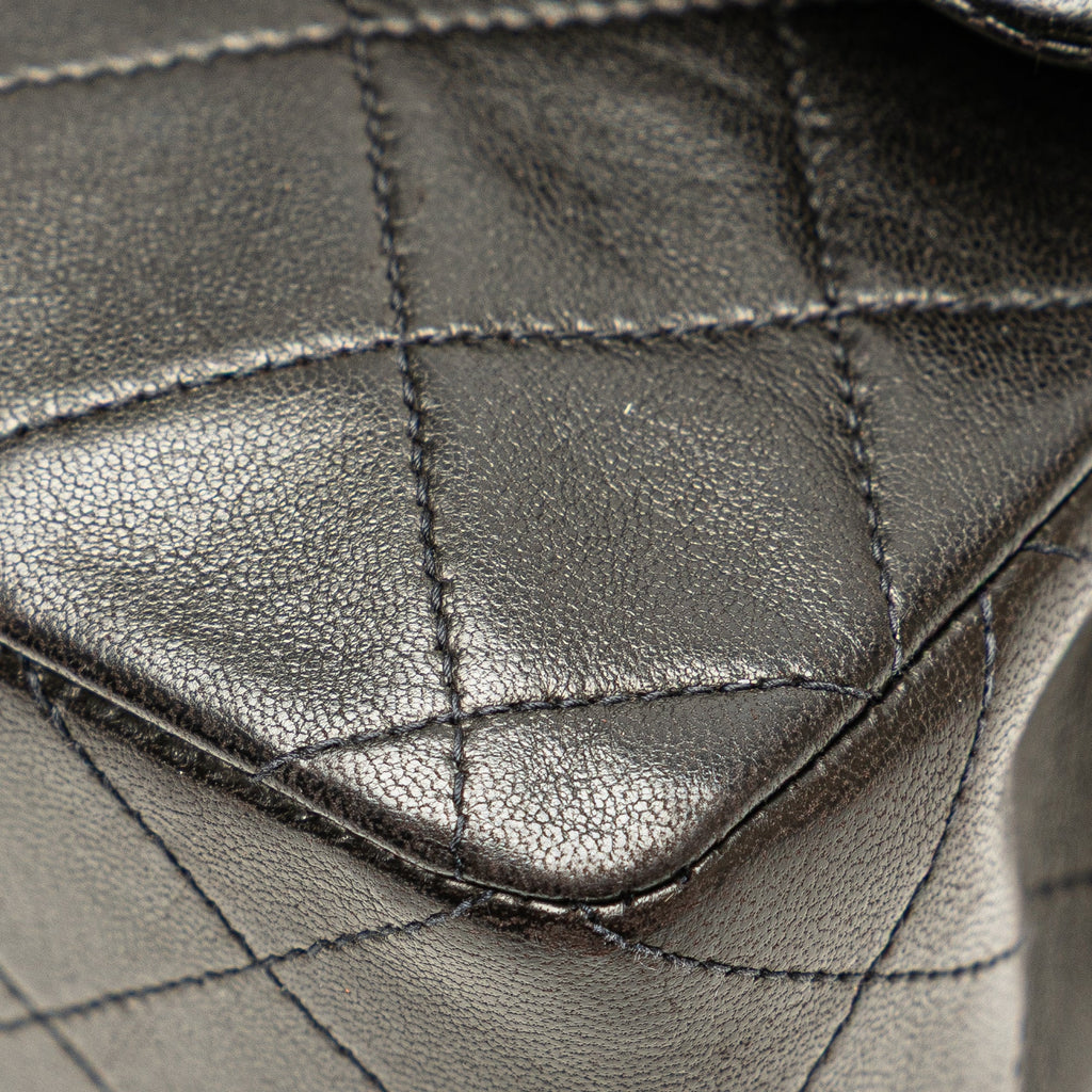 Second hand Chanel Classic Double Flap Small Matelassè Lambskin Flap Shoulder Bag Black - Tabita Bags