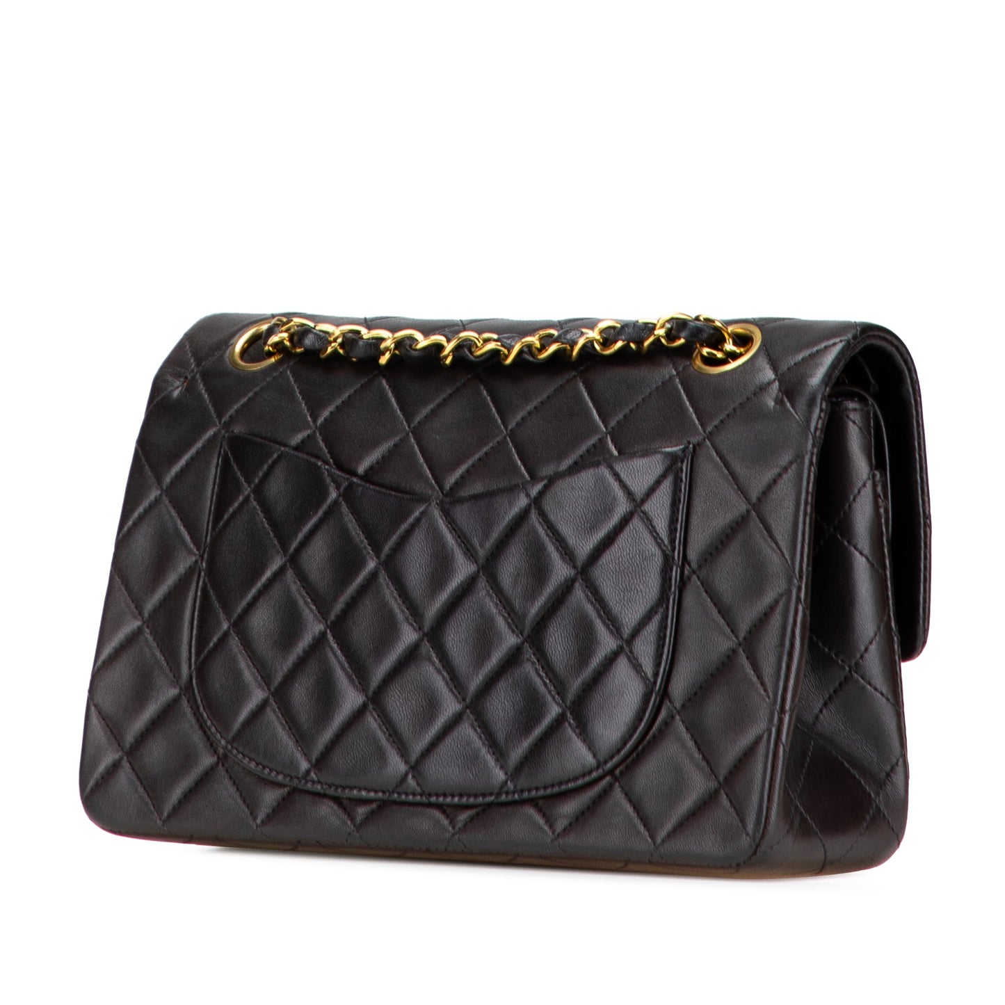 Second hand Chanel Classic Double Flap Small Matelassè Lambskin Flap Shoulder Bag Black - Tabita Bags