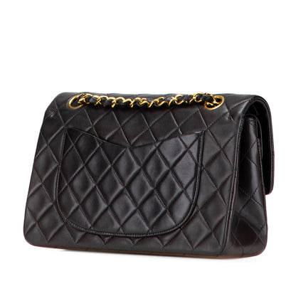 Second hand Chanel Classic Double Flap Small Matelassè Lambskin Flap Shoulder Bag Black - Tabita Bags