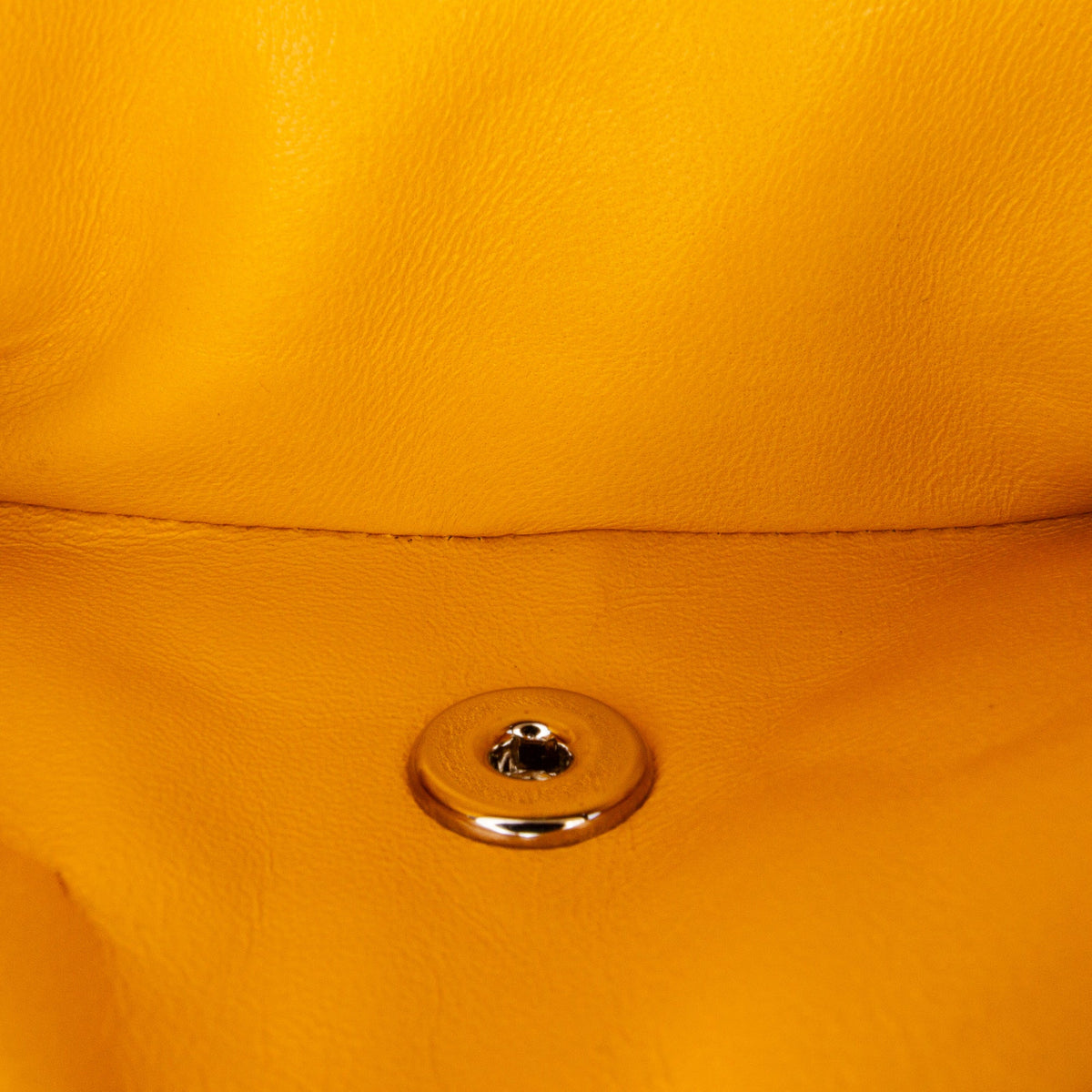 Second hand Chanel Classic Double Flap Small Matelassè Lambskin Flap Shoulder Bag Yellow - Tabita Bags