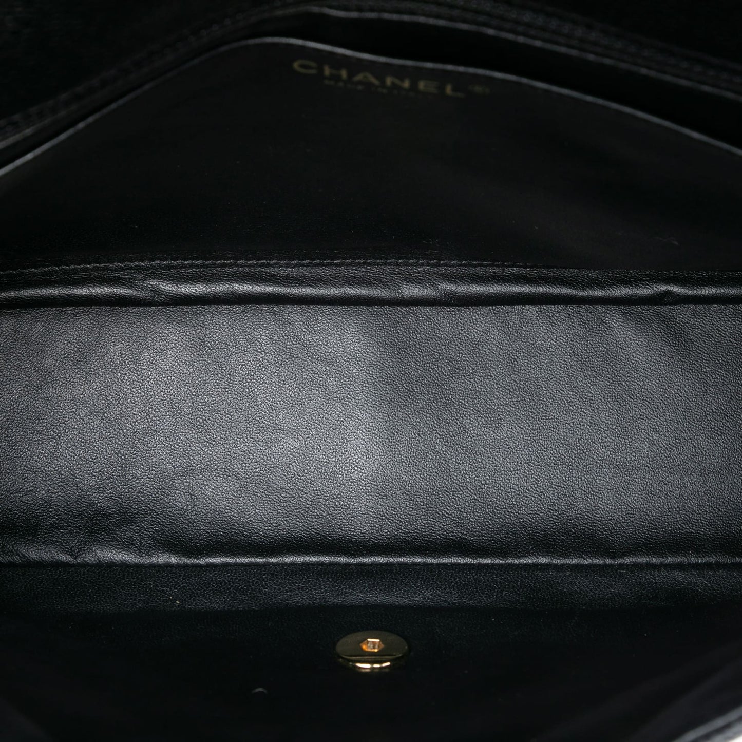 Second hand Chanel Classic Single Flap Jumbo Caviar Leather Matelassè Handbag Black - Tabita Bags
