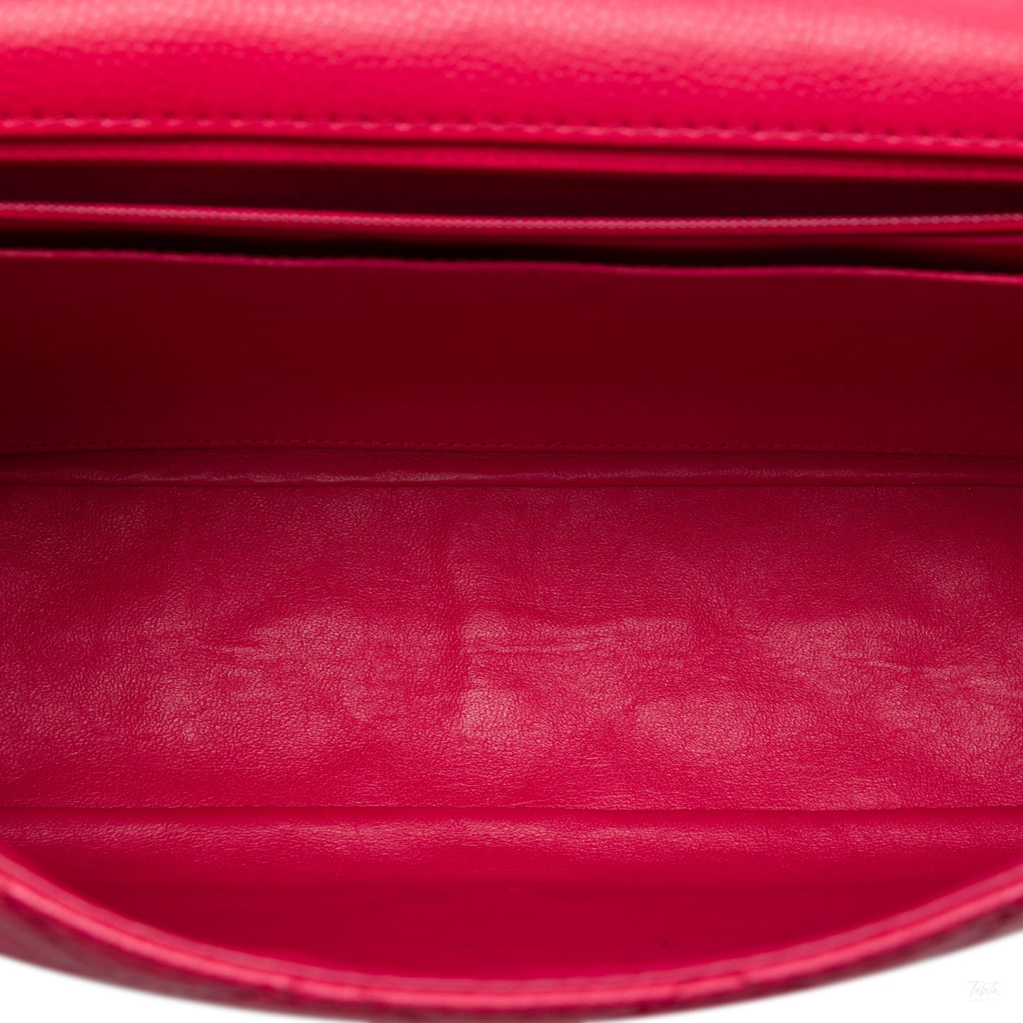 Second hand Chanel Classic Single Flap Jumbo Caviar Leather Matelassè Handbag Pink - Tabita Bags