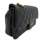 Second hand Chanel Classic Single Flap Matelassè 2 - Ways Flap Bag Black - Tabita Bags