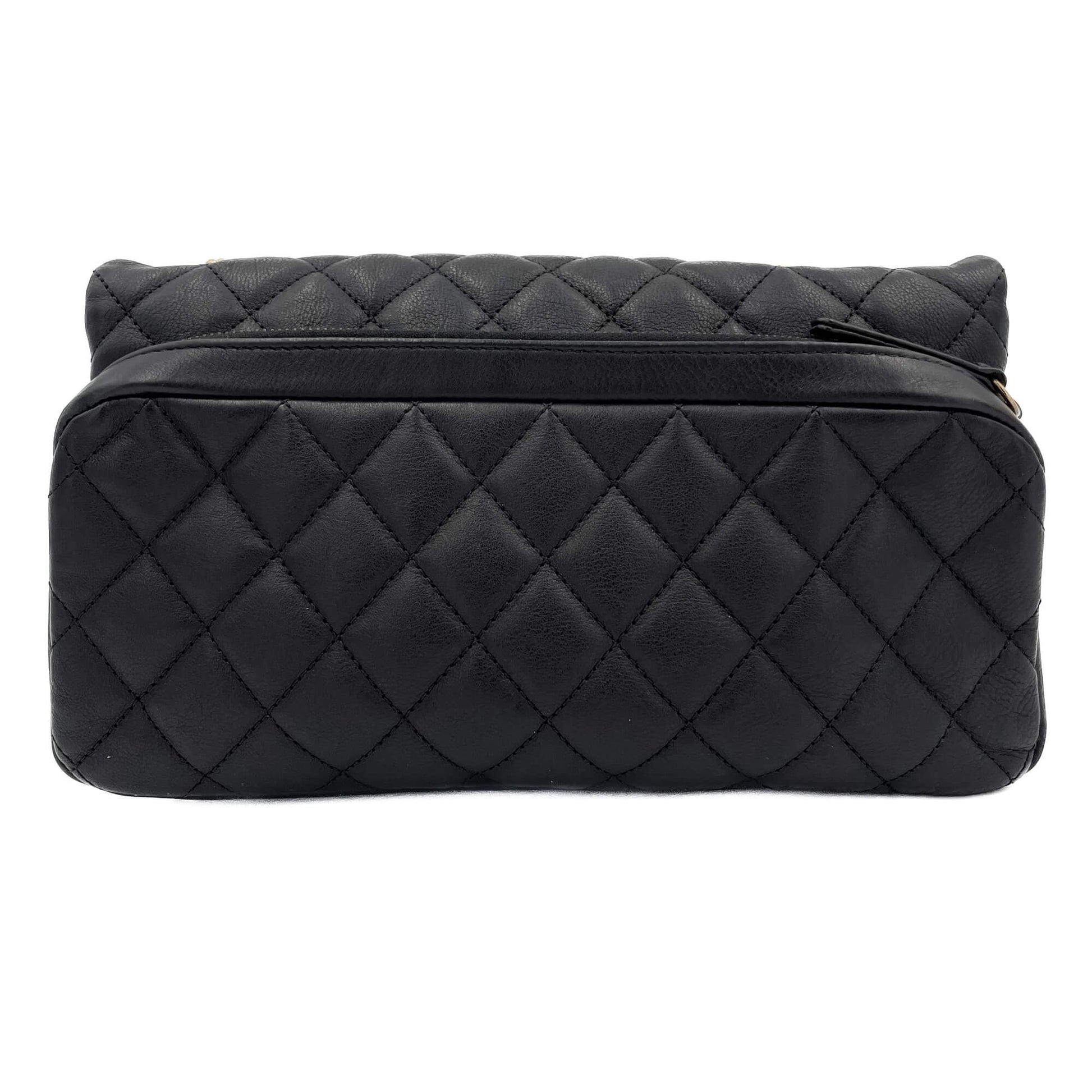 Second hand Chanel Classic Single Flap Matelassè 2 - Ways Flap Bag Black - Tabita Bags