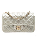 Second hand Chanel Classic Single Flap Mini Caviar Leather Matelassè Shoulder Bag Gold - Tabita Bags