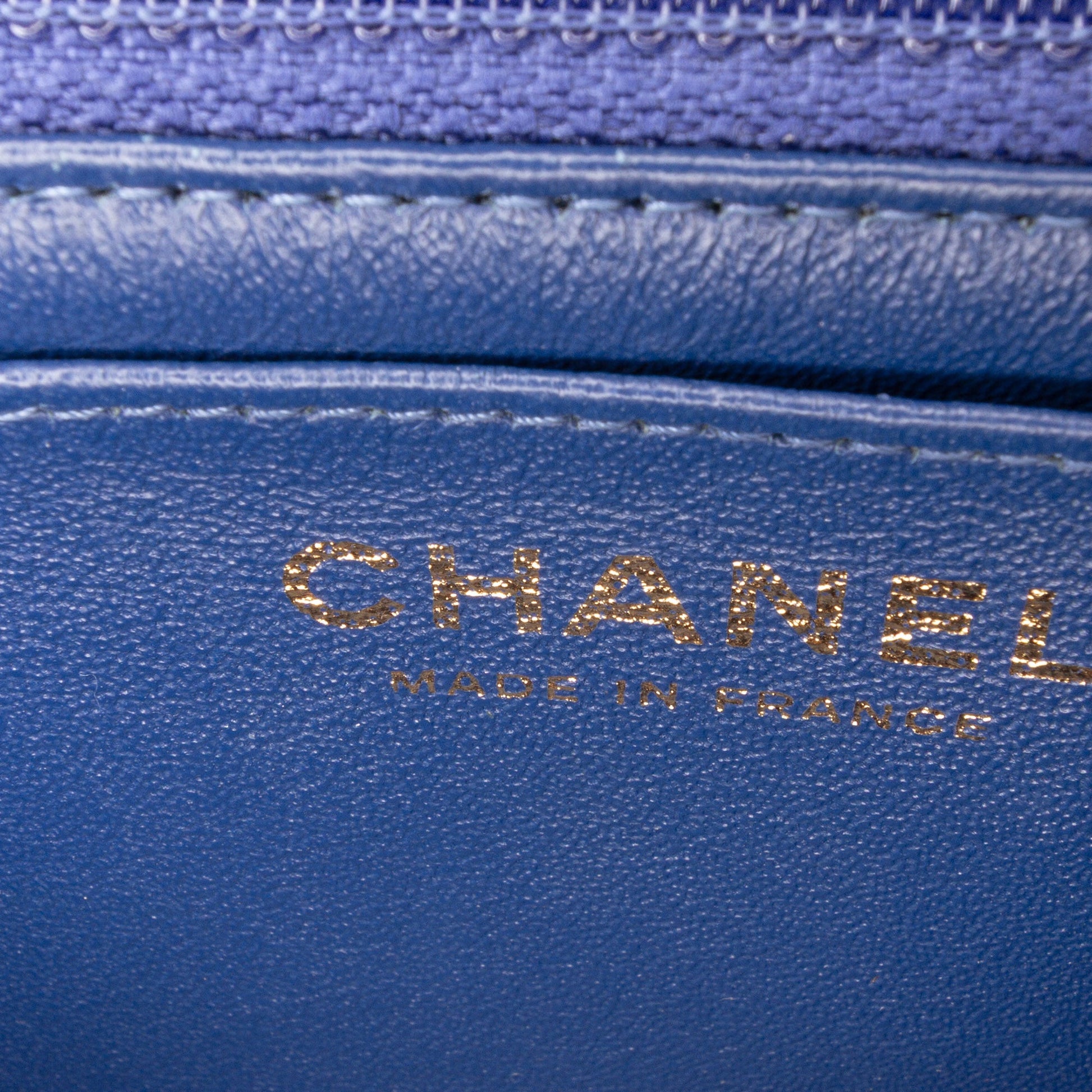 Second hand Chanel Classic Single Flap Mini Denim Matelassè Shoulder Bag Blue - Tabita Bags