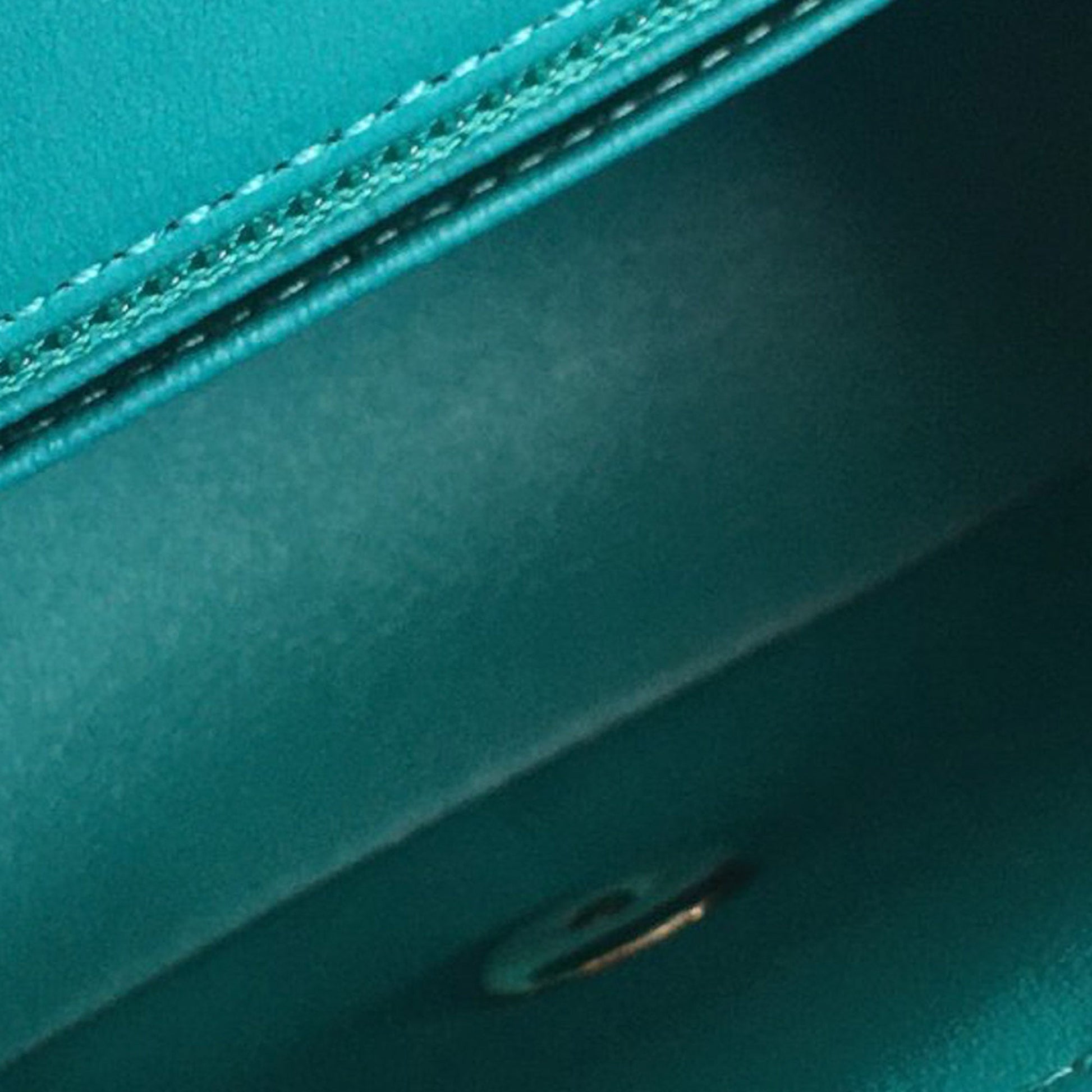 Second hand Chanel Classic Single Flap Mini Lambskin Leather Chevron Shoulder Bag Green - Tabita Bags