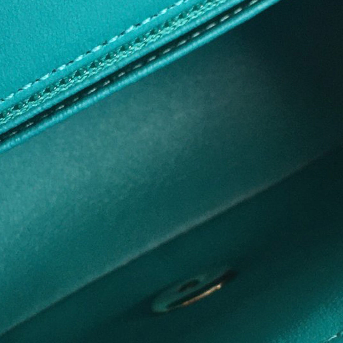 Second hand Chanel Classic Single Flap Mini Lambskin Leather Chevron Shoulder Bag Green - Tabita Bags