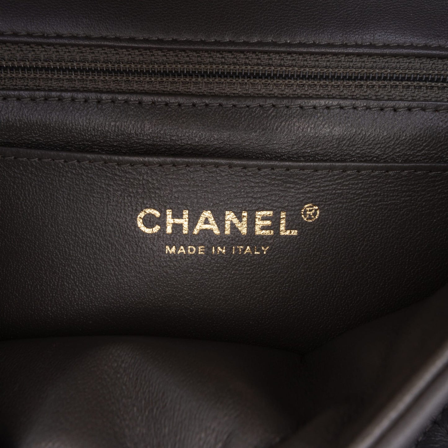 Second hand Chanel Classic Single Flap Mini Lambskin Leather Matelassè Shoulder Bag Grey - Tabita Bags