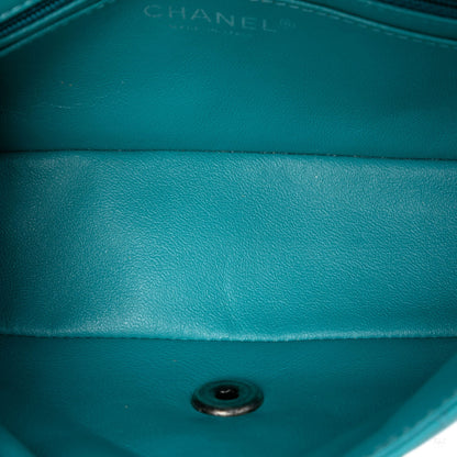 Second hand Chanel Classic Single Flap Mini Lambskin Leather Matelassè Shoulder Bag Tricolor - Tabita Bags