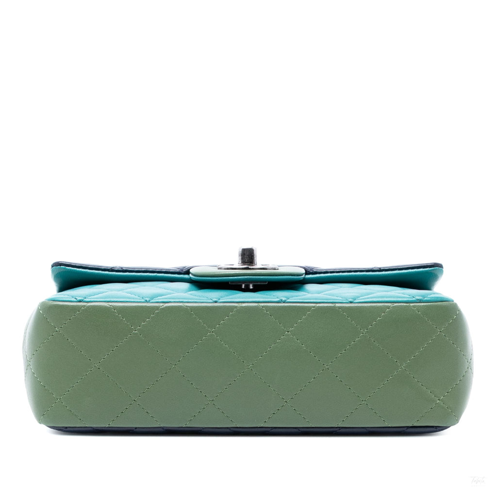 Second hand Chanel Classic Single Flap Mini Lambskin Leather Matelassè Shoulder Bag Tricolor - Tabita Bags