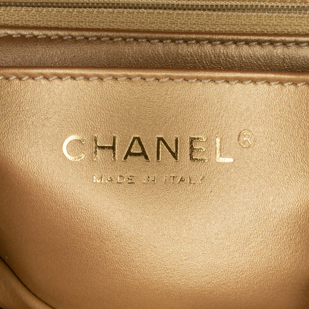 Second hand Chanel Classic Single Flap Mini Lambskin Leather Pearl Crush Matelassè Shoulder Bag Red - Tabita Bags