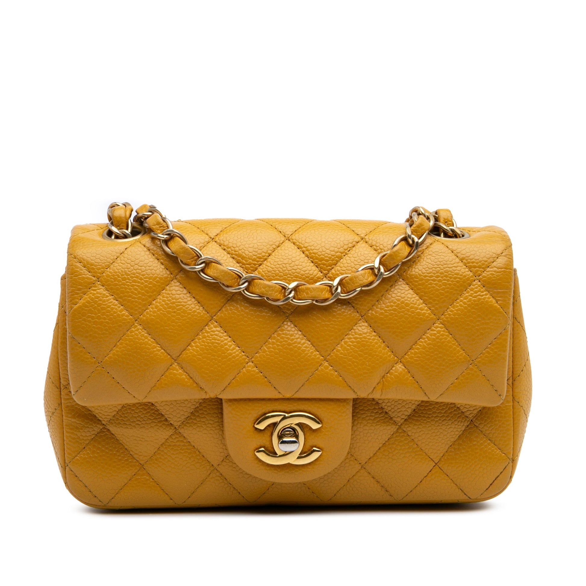 Chanel Sac à épaule en cuir matelassé à rabat classique mini flap