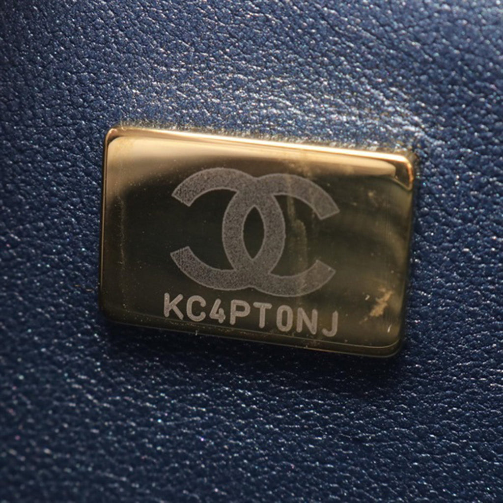 Second hand Chanel Classic Single Flap Mini Matelassè Denim 2 - Ways Flap Shoulder Bag Blue - Tabita Bags