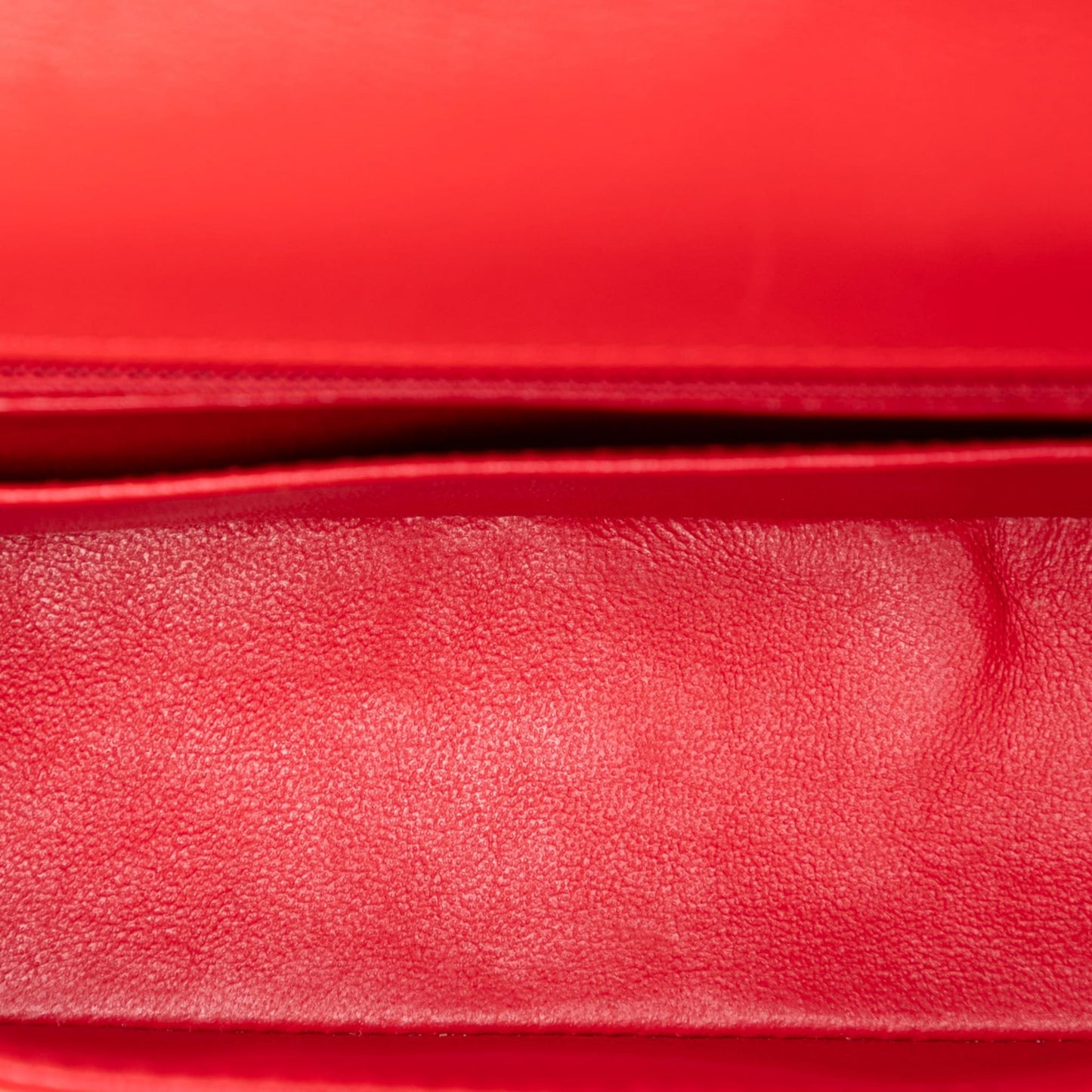 Second hand Chanel Classic Single Flap Mini Patent Leather Matelassè Shoulder Bag Red - Tabita Bags