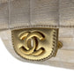 Second hand Chanel Classic Single Flap Small Chocolate bar Nylon Fabric 2 - Ways Flap Bag Champagne Gold - tone - Tabita Bags