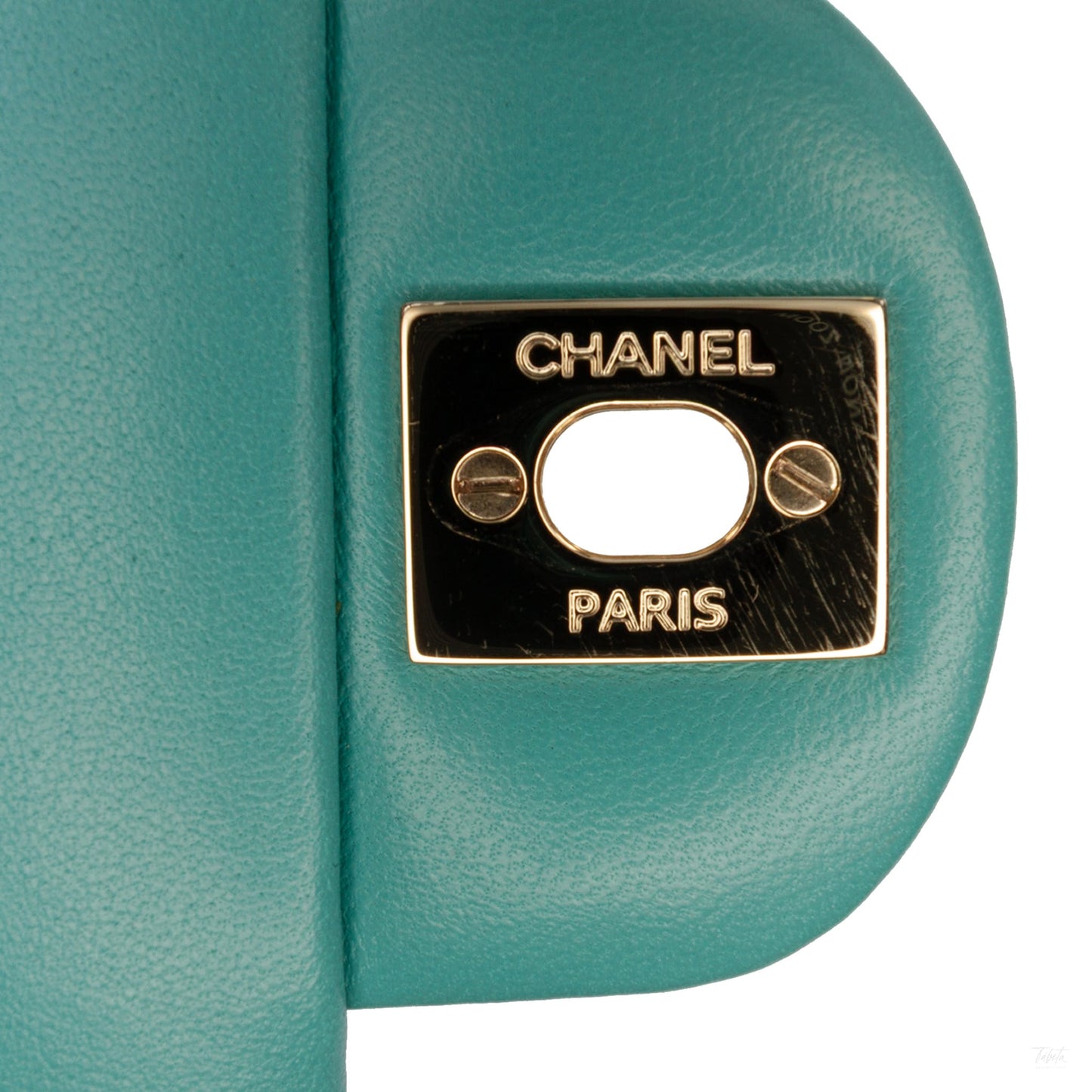 Second hand Chanel Classic Single Flap Square Lambskin Leather Matelassè Shoulder Bag Green - Tabita Bags