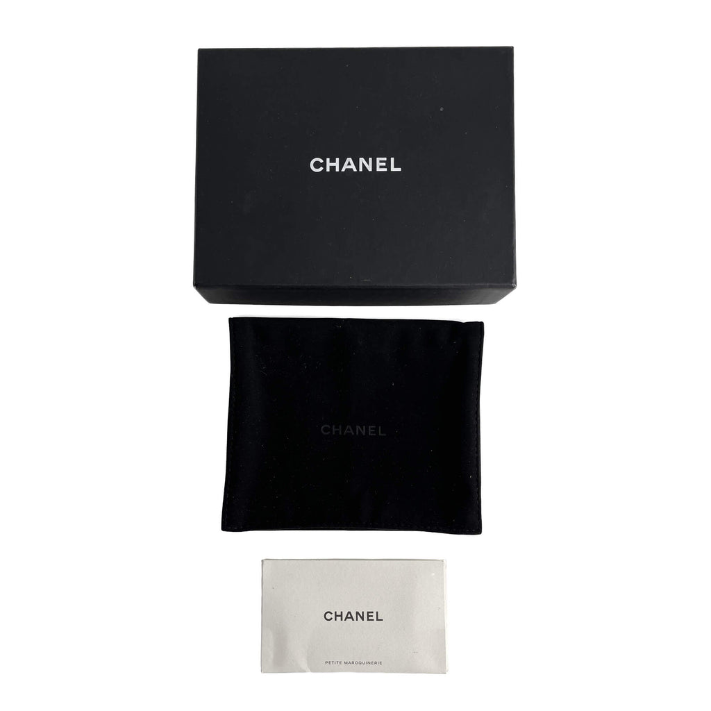 Second hand Chanel Classic Single Flap Trifolding Lambskin Leather Matelassè Compact Wallet Pink - Tabita Bags