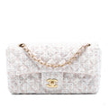 Second hand Chanel Classic Single Flap Tweed Matelassè Crossbody Pink - Tabita Bags