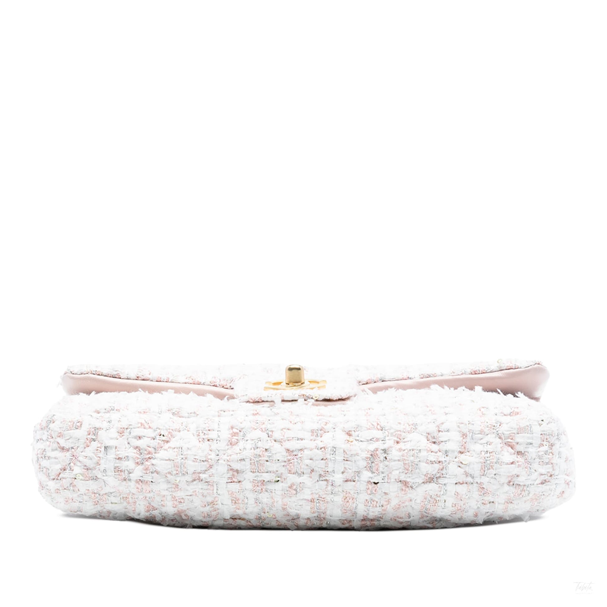 Second hand Chanel Classic Single Flap Tweed Matelassè Crossbody Pink - Tabita Bags