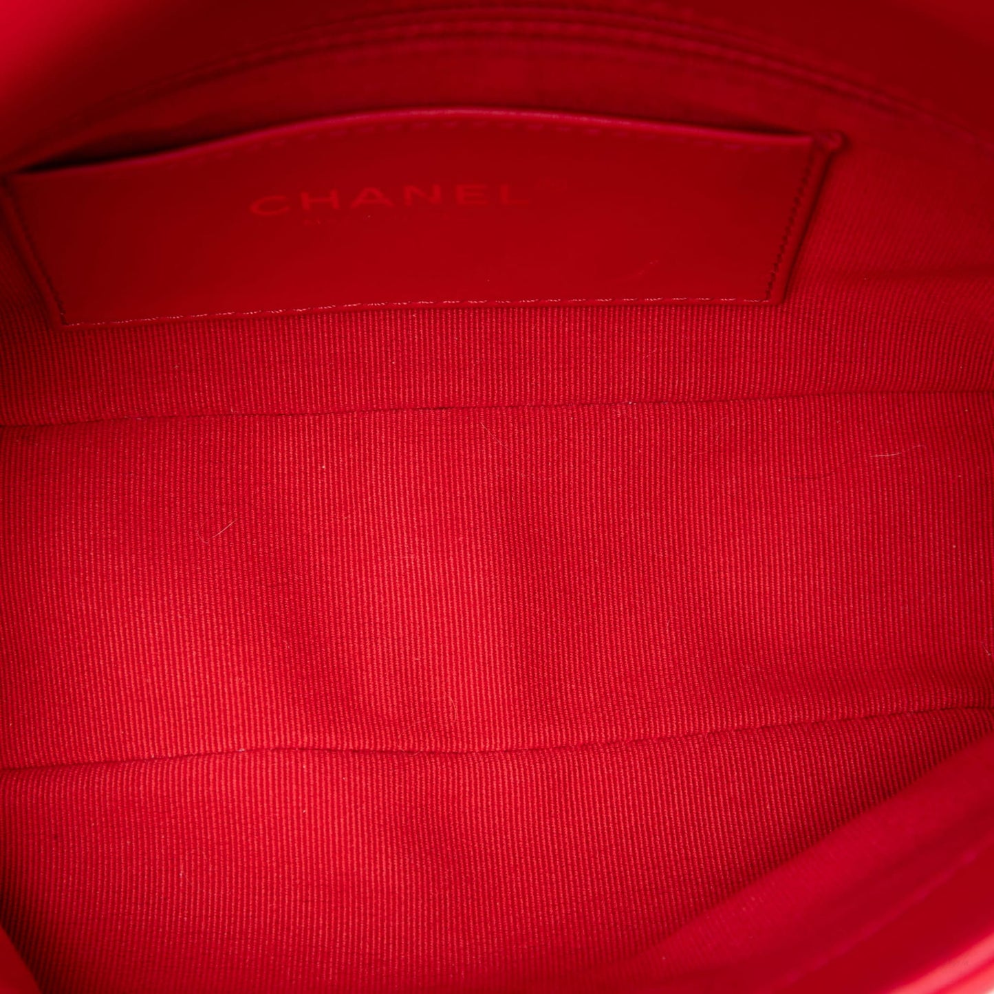 Second hand Chanel Coco Love Small Lambskin Leather Quilted Flap Shoulder Bag Red - Tabita Bags
