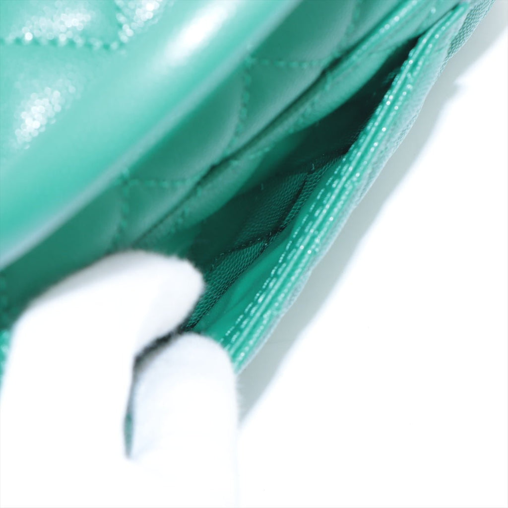 Second hand Chanel Coco Small Caviar Leather Top-handle Shoulder Bag Green - Tabita Bags